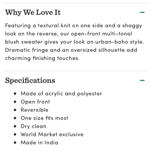 World Market Soft Fleece Light Pink Neutral Striped Wrap Poncho One Size - Picture 7 of 7